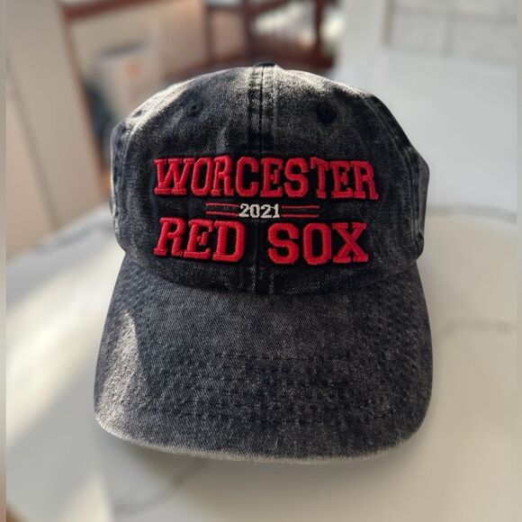 Unbranded Accessories - Worcester Red Sox 2021 Adjustable Baseball Cap – Black Denim – MiLB – Never Worn